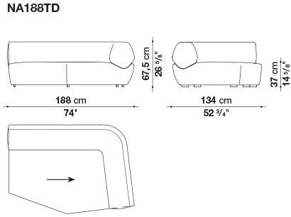 B&B Italia Модульный тканевый диван sun-id-1365656 - Вид №10