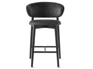 Высокий тканевый стул с подставкой для ног