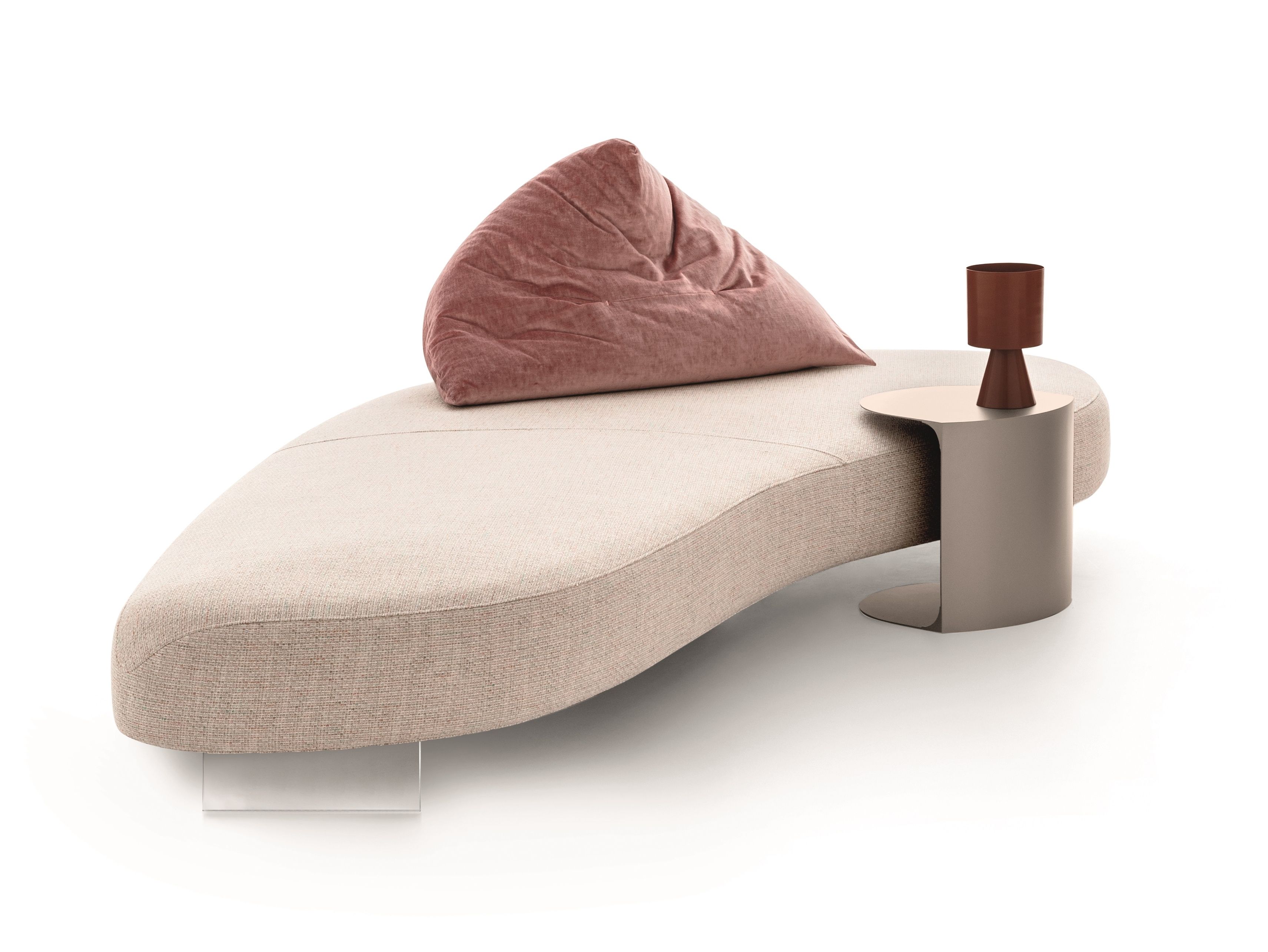 3-местный изогнутый тканевый диван Ditre Italia Papilo ARCH-00079852