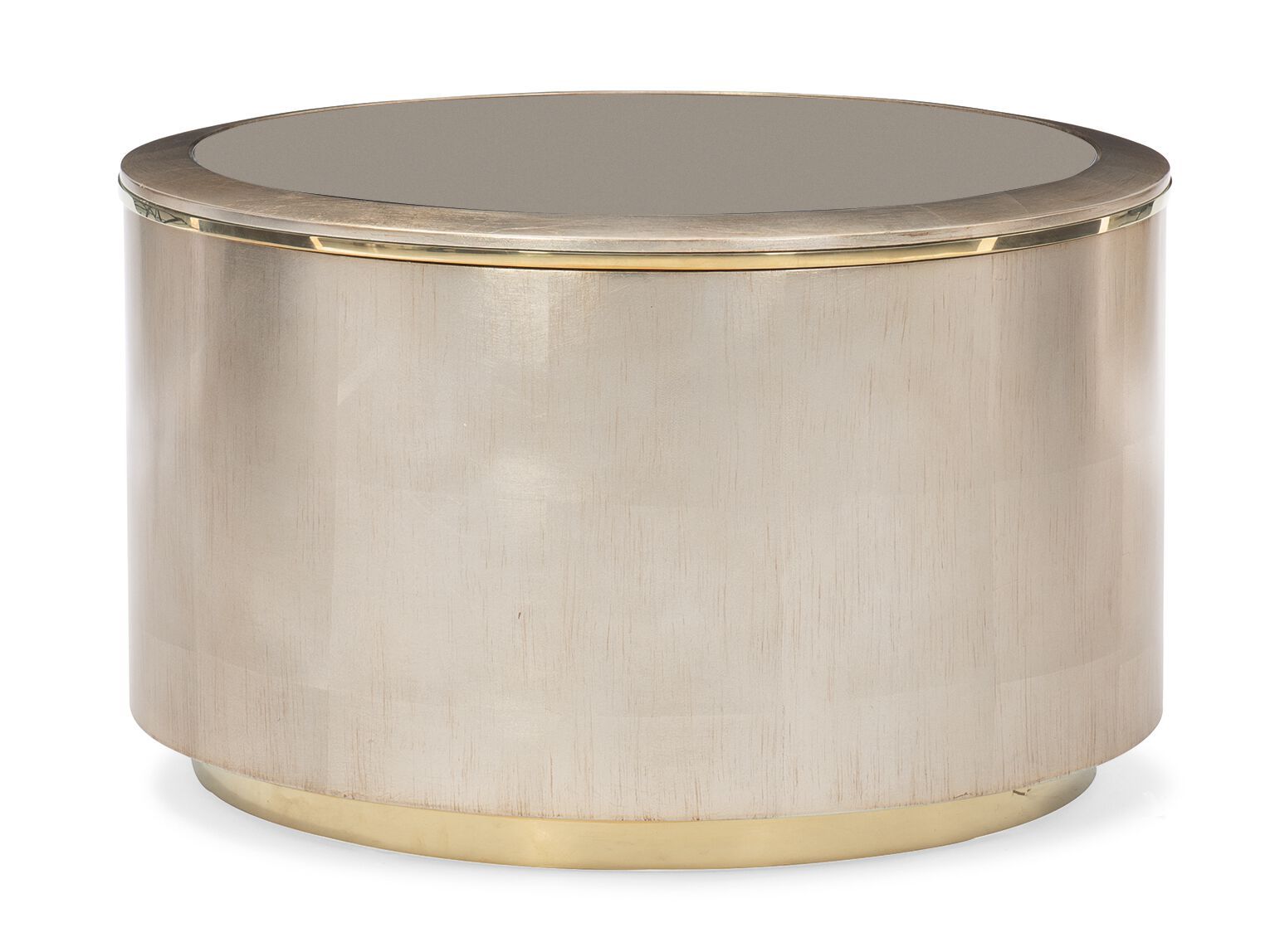 Низкий журнальный столик с зеркальной стеклянной столешницей Caracole CIRCLE IN TIME ARCH-00140600