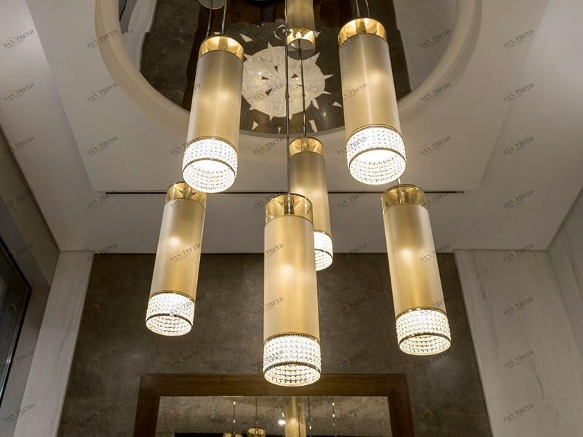 NEXO LUCE Светодиодная люстра из стали и стекла Oxen bespoke 2361a0