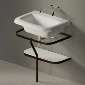 Металлическая консоль для раковины OTTOCENTO коричневая