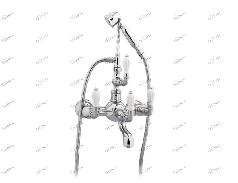 035516.000.00 Душевой набор для ванны с фарфором Золото 24К Mestre Artica