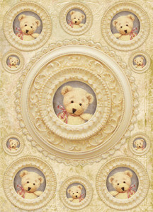 007578 Декупажная карта 21 x 29.7 см "Сливочный мишка" Чип-Арт