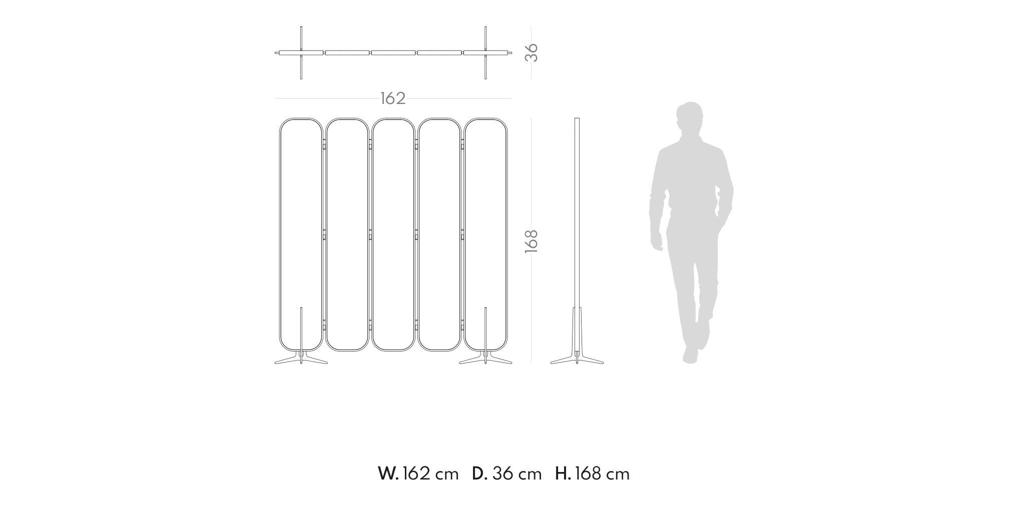 Стальная и деревянная ширма PRADDY Natur ARCH-00128631 - Вид №3
