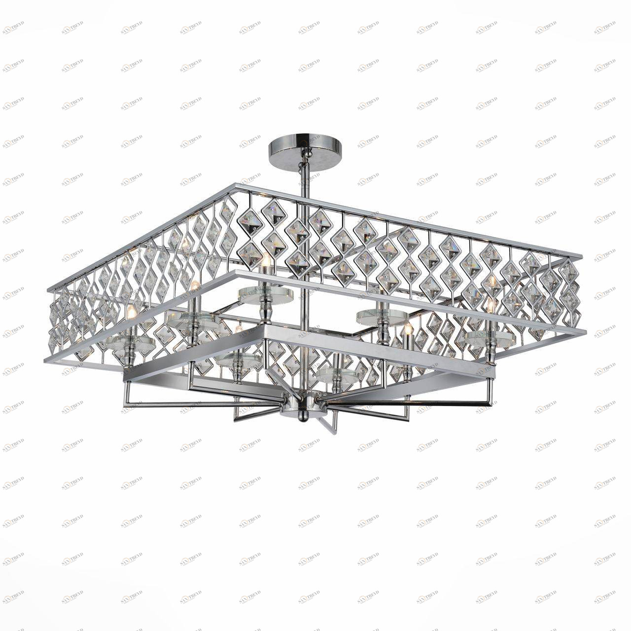 Потолочная светодиодный люстра ST Luce SL784.103.08 ST LUCE ДИЗАЙНЕРСКИЕ 059026 Хром;прозрачный 