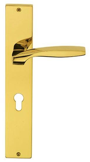 Pasini Ручка из латуни на пластине с накладкой Quadrata 3540  - Вид №2