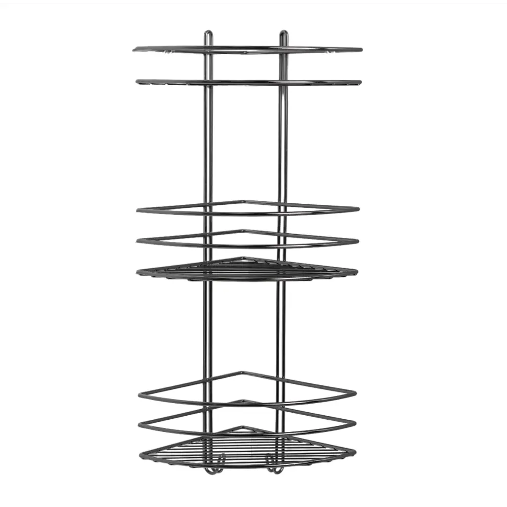 Полка для душа ProfFero С27461 угловая 3 яруса цвет графит PROFERRO STLM-2110989