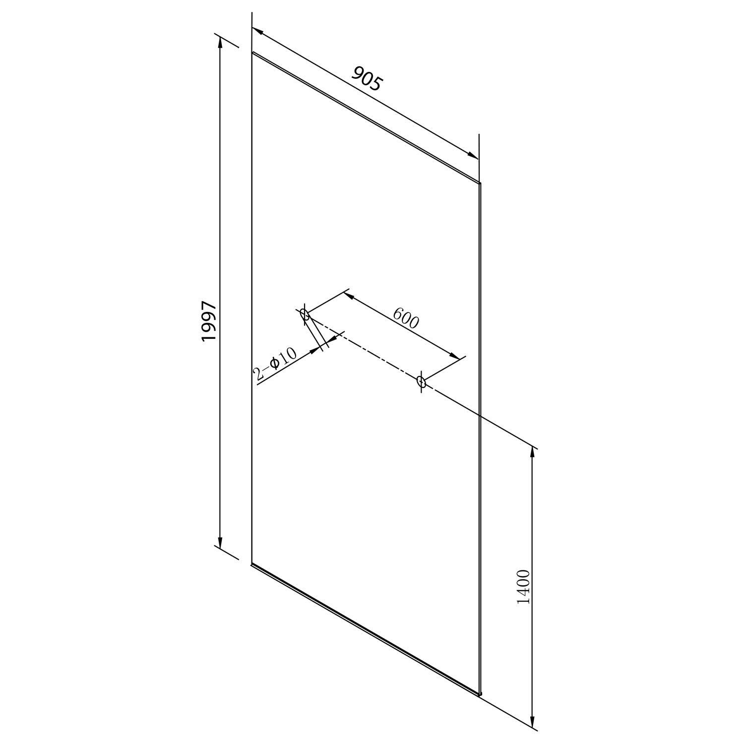 AL2225-D Polysan Душевые ширмы ARCHITEX LINE  - Вид №3