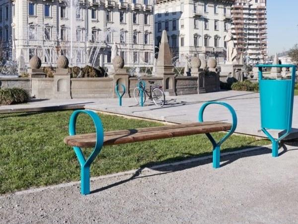 VESTRE Деревянная скамья без спинки в современном стиле с подлокотниками Folk sun-id-1505357 - Вид №7