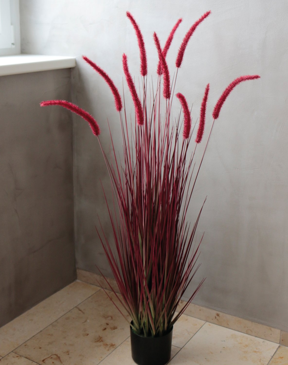 4869 498 a3 Искусственный пучок травы 'Chinese fountain grass' в горшке, 120 см, бордово-зеленый H-andreas  - Вид №8