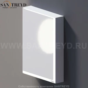 Agape 4x4 Зеркало с подсветкой: длина 80 см, ширина 60 см, в аллюминевом коробе с полками белое матовое A4X4287HZ