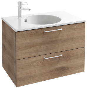 EB2522-R6-P14 Тумба под столешницу 80 см, 2 ящика, белая ручка JACOB DELAFON ODÉON RIVE GAUCHE