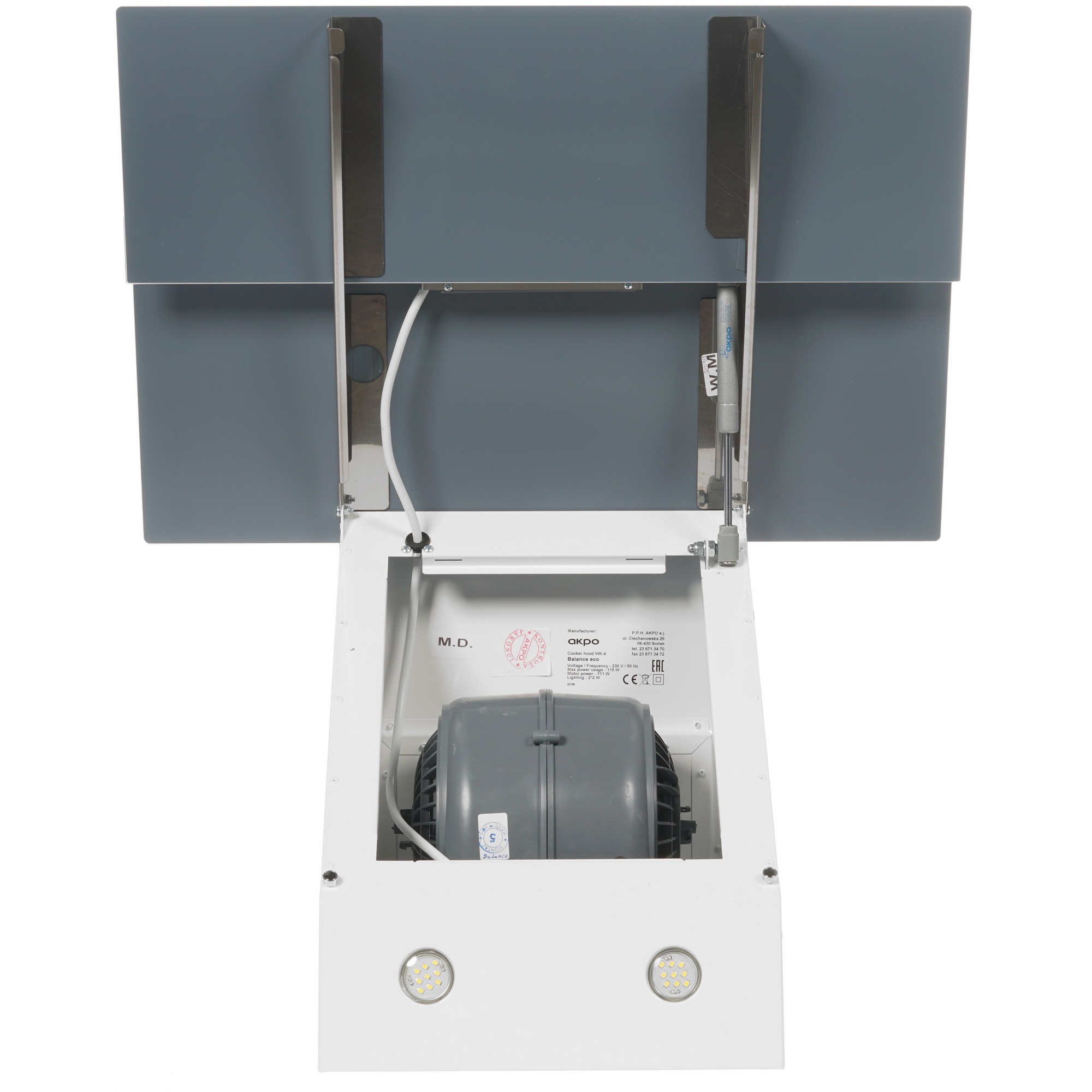 8167552 Вытяжка наклонная Akpo WK-4 Balance eco белый/серебристый STDN-0091253 - Вид №8