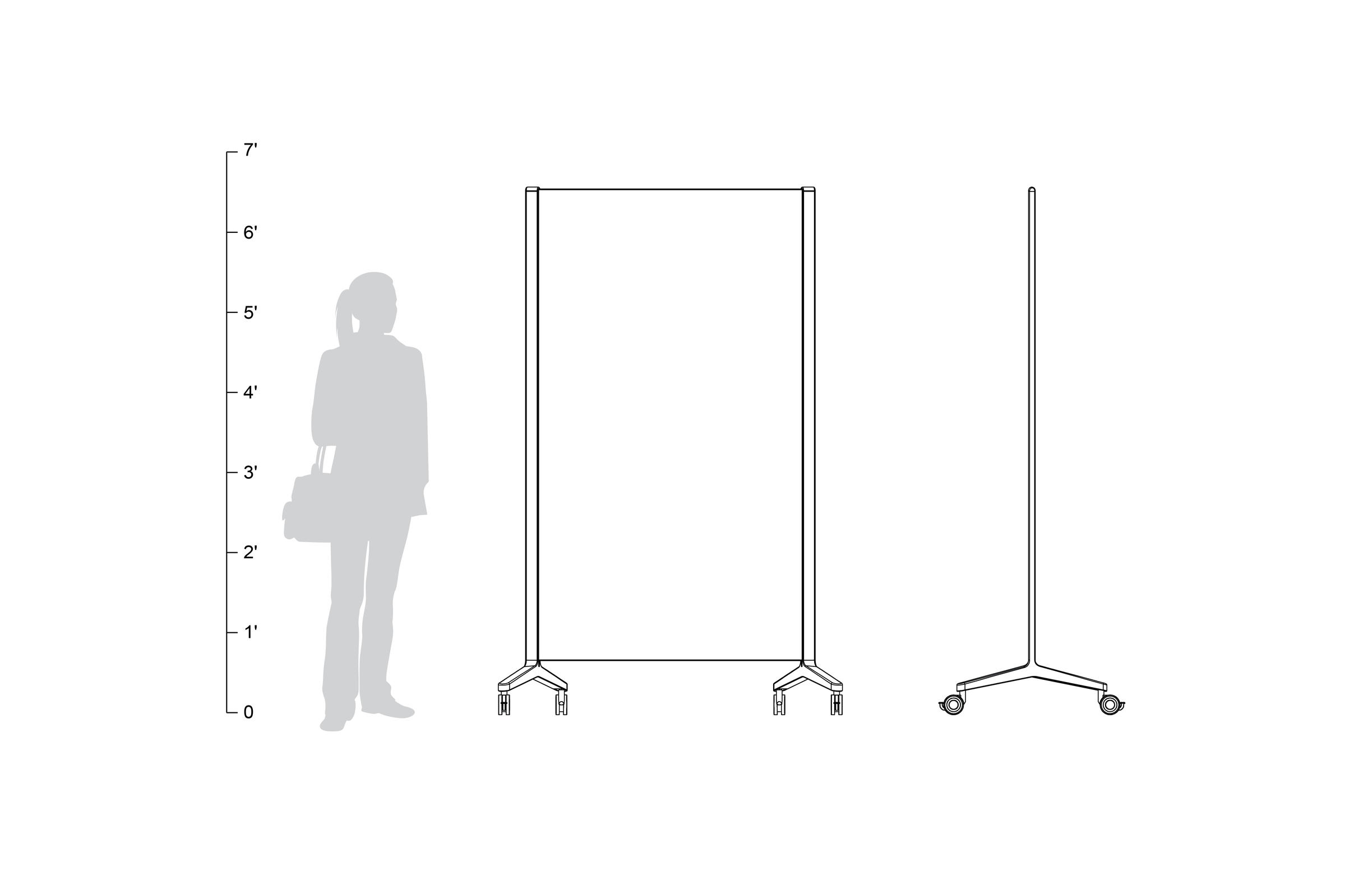 FSRT464 Мобильные стеклянные панели Jot с рамами с порошковым покрытием белой текстуры и ультра-белым диамалитовым стеклом с магнитной прослойкой и стандартной отделкой.  Forms-surfaces 