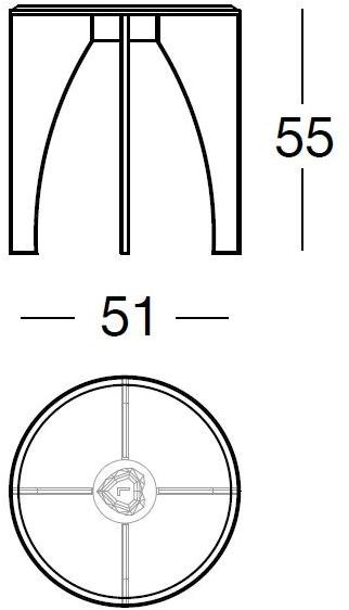 Longhi Высокий журнальный столик из зеркального стекла Loveluxe Y 703 - Вид №4