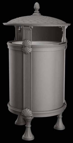 Neri Урна для мусора с крышкой для улицы Layia 2270  - Вид №5