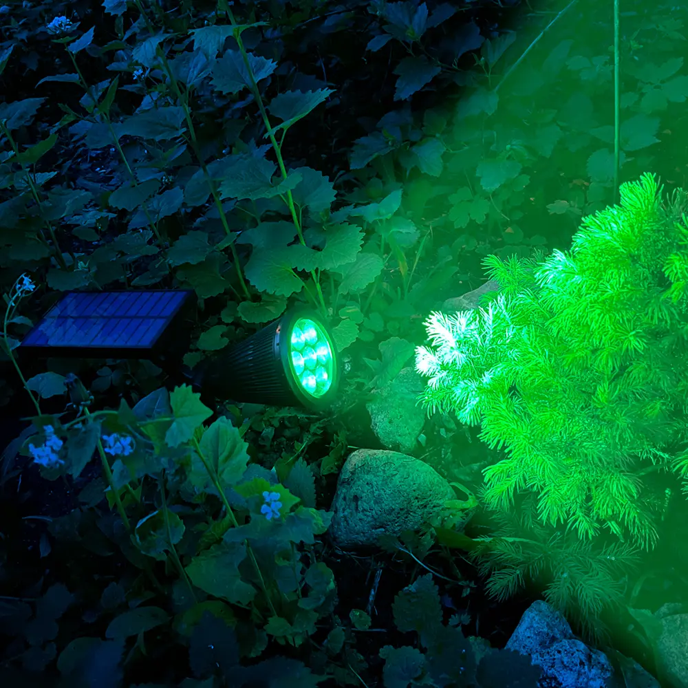 Светильник светодиодный уличный Duwi Solar LED на солнечных батареях 5 режимов 1.5Вт 6500К+RGB IP65 датчик освещения черный 83972971 STLM-2111070 