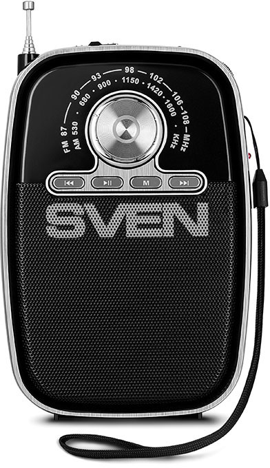 SV-017118 Ас srp-445, черный (3 вт, fm/am, usb, microsd, встроенный аккумулятор) Sven Santreyd 