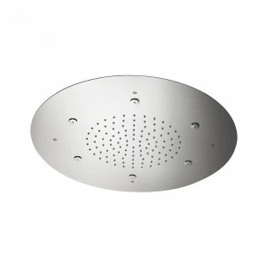 Скрытый круглый верхний душ из нержавеющей стали со струей дождя и распылителем.  NEWFORM Италия