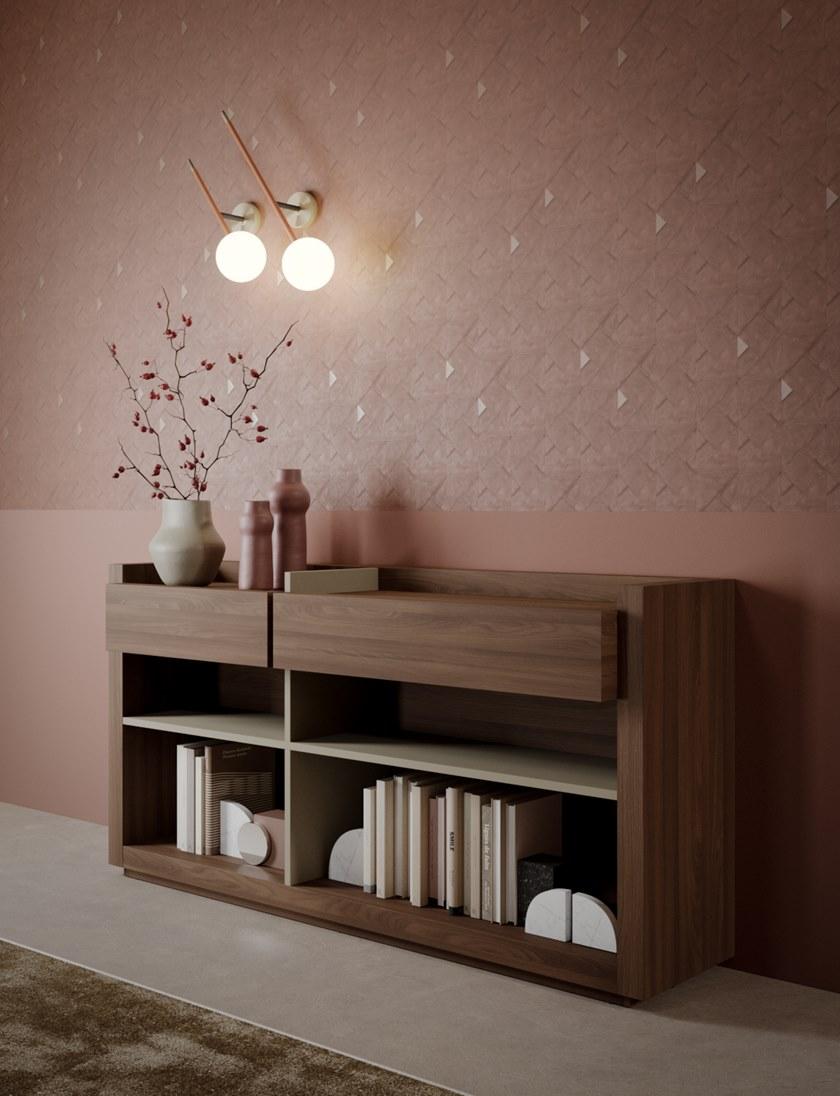 PROF Прямоугольная деревянная консоль с ящиками Sessanta sun-id-1471888 - Вид №9