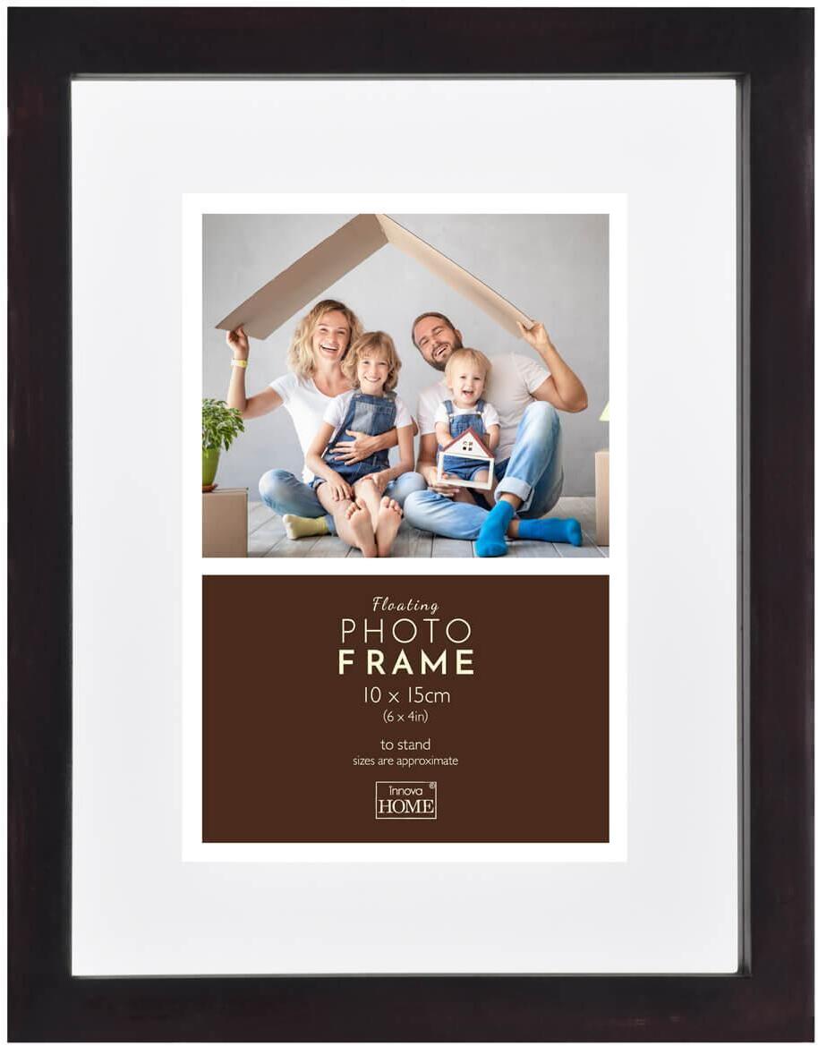 Б0046313 Фоторамка PI01492 Ф/рамка 10*15cm Floating frame, темно-коричневый, МДФ (6/24/480) Innova