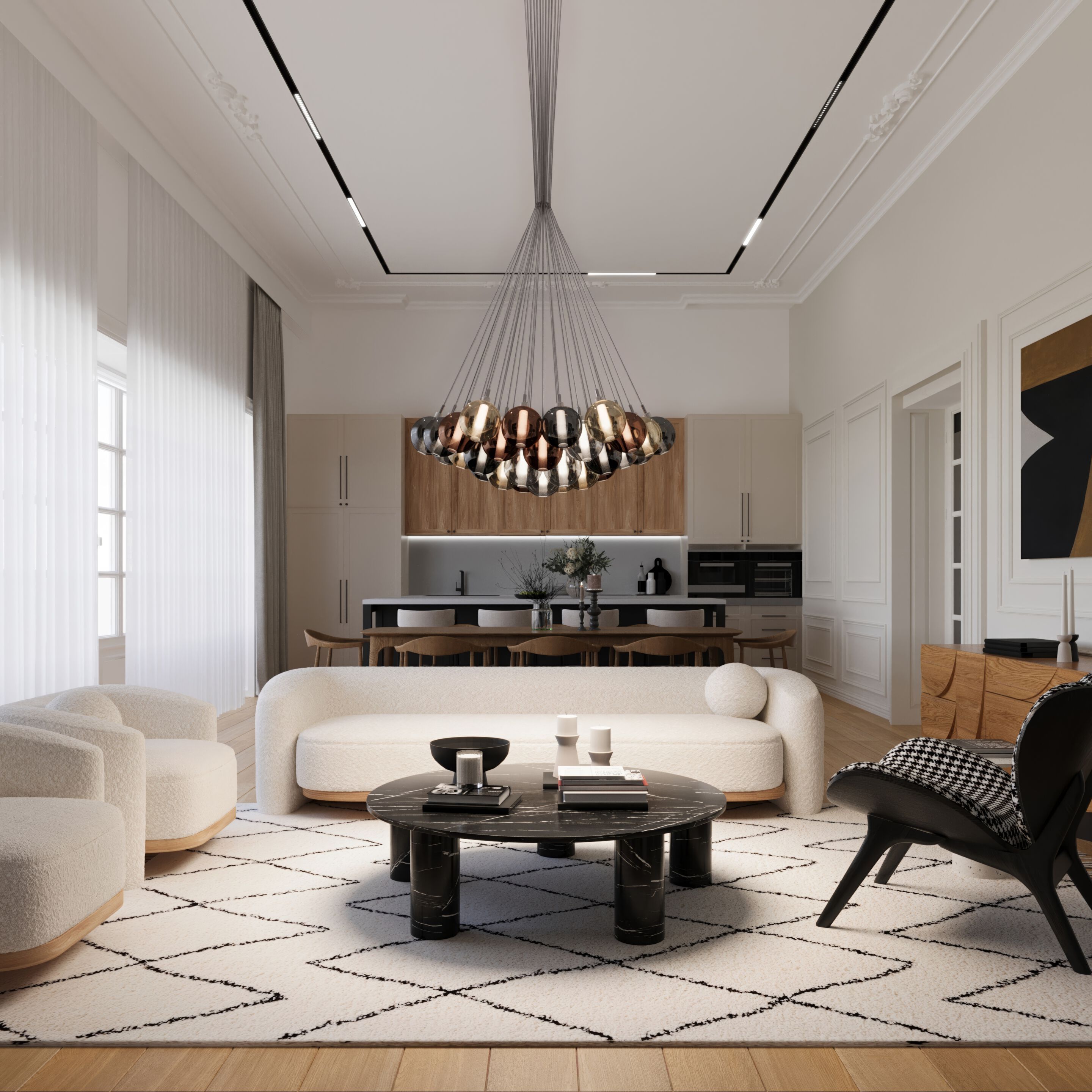 Металлический подвесной светильник из боросиликатного стекла Cangini & Tucci затмение ARCH-00053683 - Вид №4