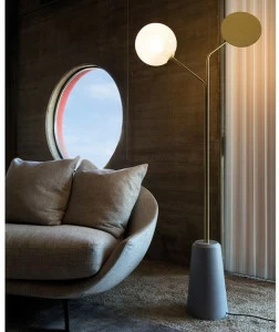 Cangini & Tucci Торшер с прямым и отраженным светом из латуни в современном стиле Inti