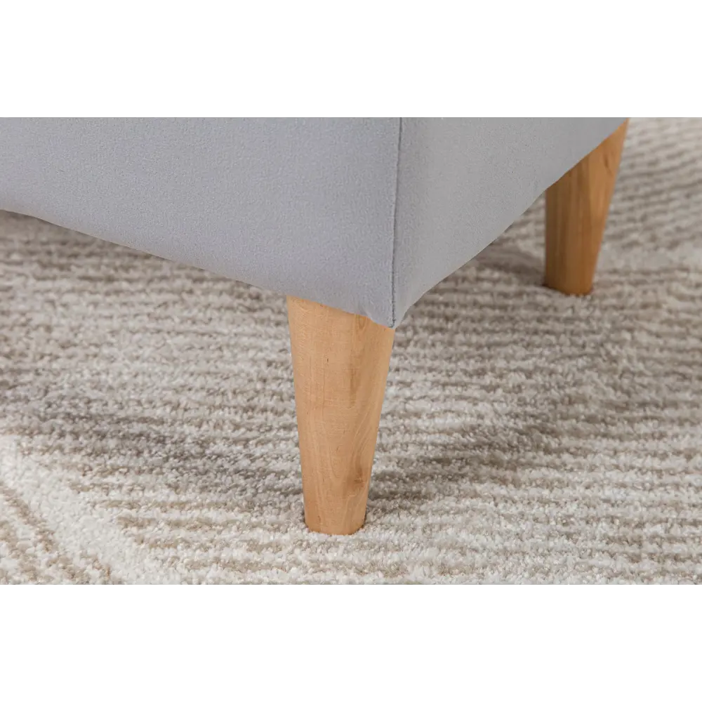 Пуф на ножках велюр Salotti Нильс Velutto 52 серый 60x43.5 см STLM-2110089 - Вид №4