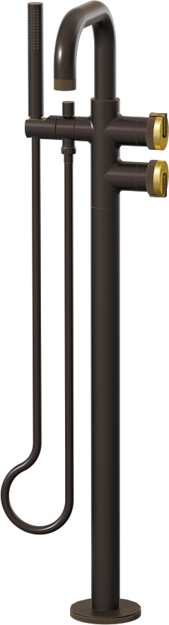 E-11557-R1BB-L1VBB-OB Смеситель напольный отдельностоящий (внешняя часть) GRAFF MOD+