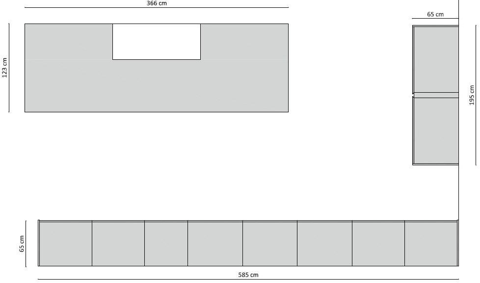 TM Italia Cucine Линейная кухня с двухтактным открыванием с островом T30 sun-id-1357884 - Вид №9