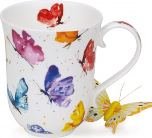 10652069 Dunoon Кружка Dunoon "Бабочки.Бремор" 330мл Фарфор костяной