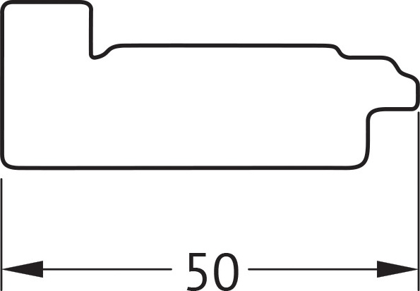 BY 7495 Зеркало в багетной раме - состаренное дерево 50 mm EVOFORM Definite - Вид №4