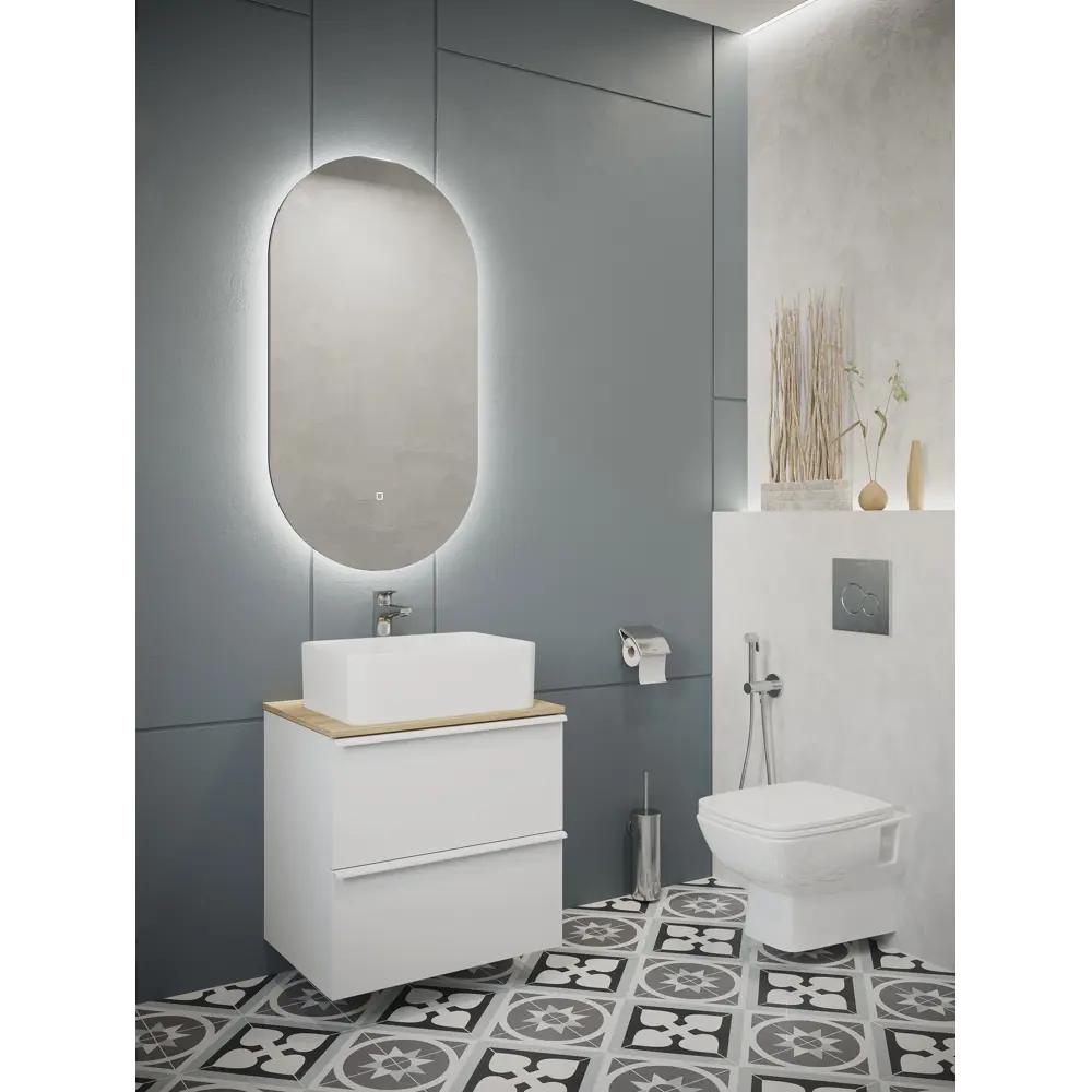 Столешница AQUATON Хюгге 60 с естественной текстурой дуба Сантана 89337583 STLM-0990592 - Вид №6