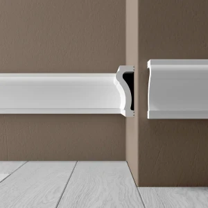 Молдинг потолочный полистирол ударопрочный Де-Багет Polymer М 70 белый 20x70x2000 мм