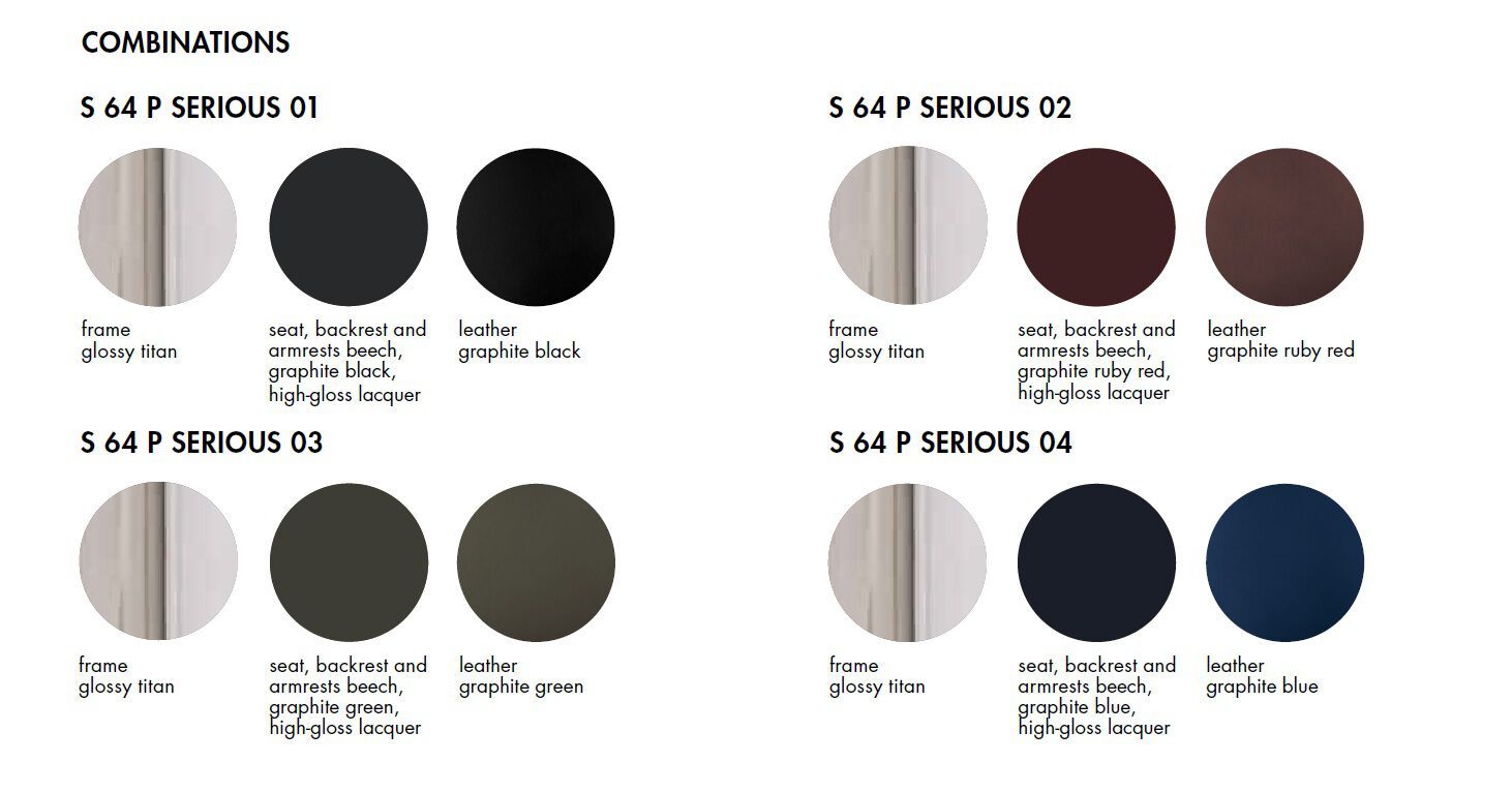 Стальной и кожаный консольный стул THONET JS. THONET ARCH-00115948 - Вид №15