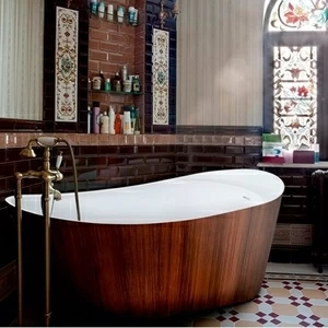 Ванна акриловая отдельностоящая Brown Wood Lagard MINOTTI