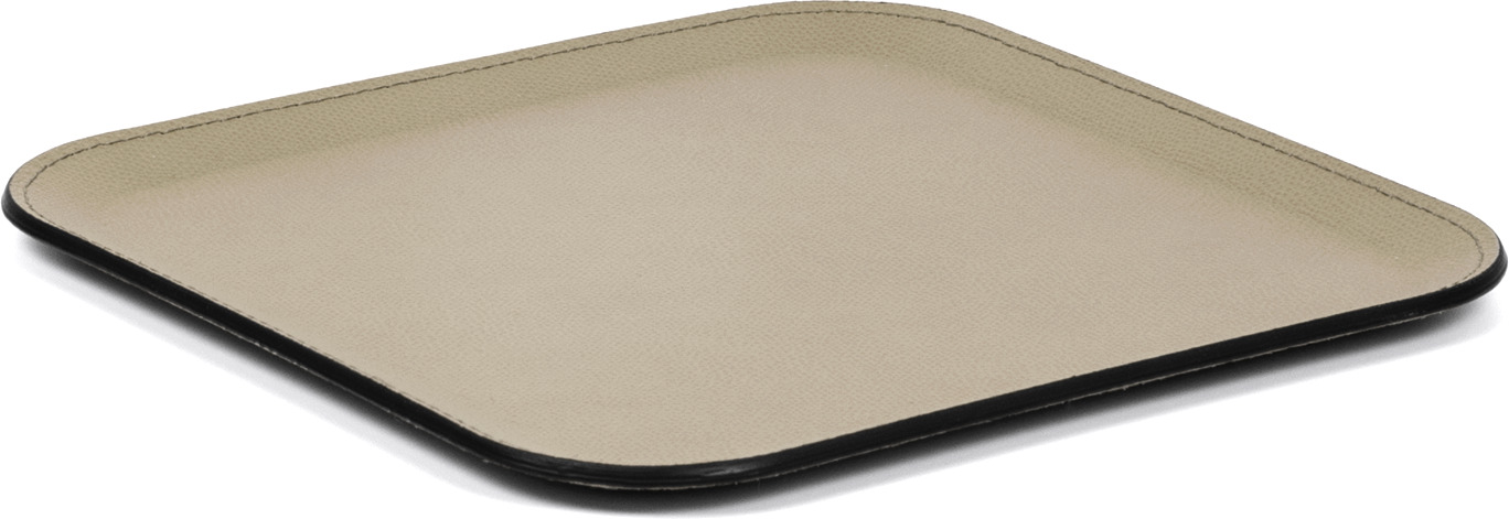 Виктор Квадратный Поднос - 35x35 см / плетеная кожа_верблюжья