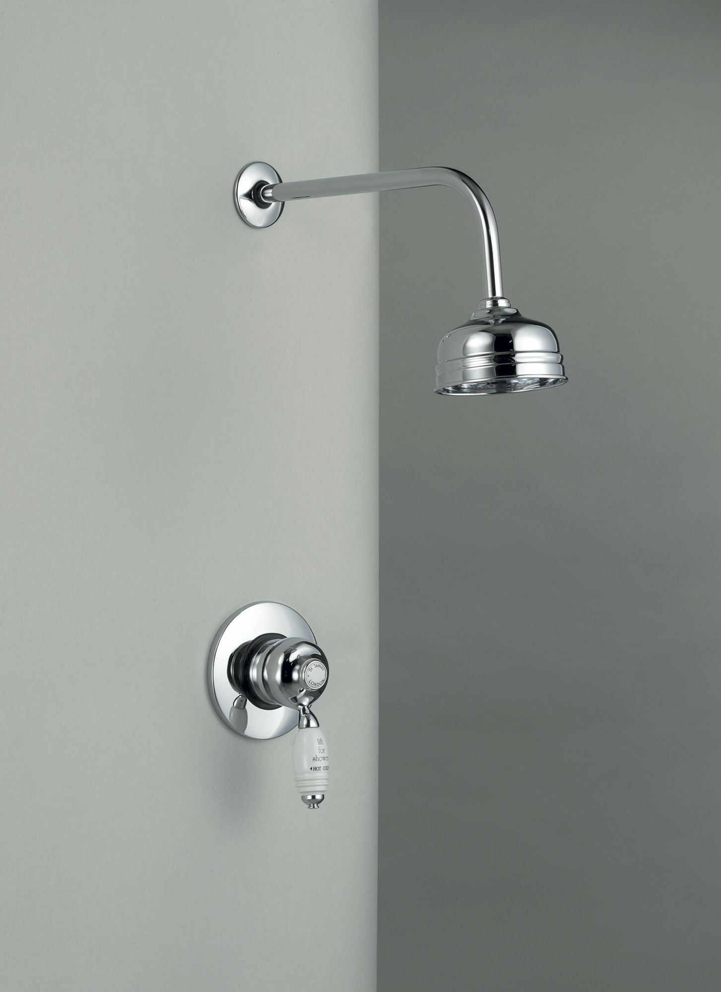 Traditional bathrooms Смеситель для душа с фарфоровой ручкой ASCOT Tbmskit1.exp.ag  - Вид №4