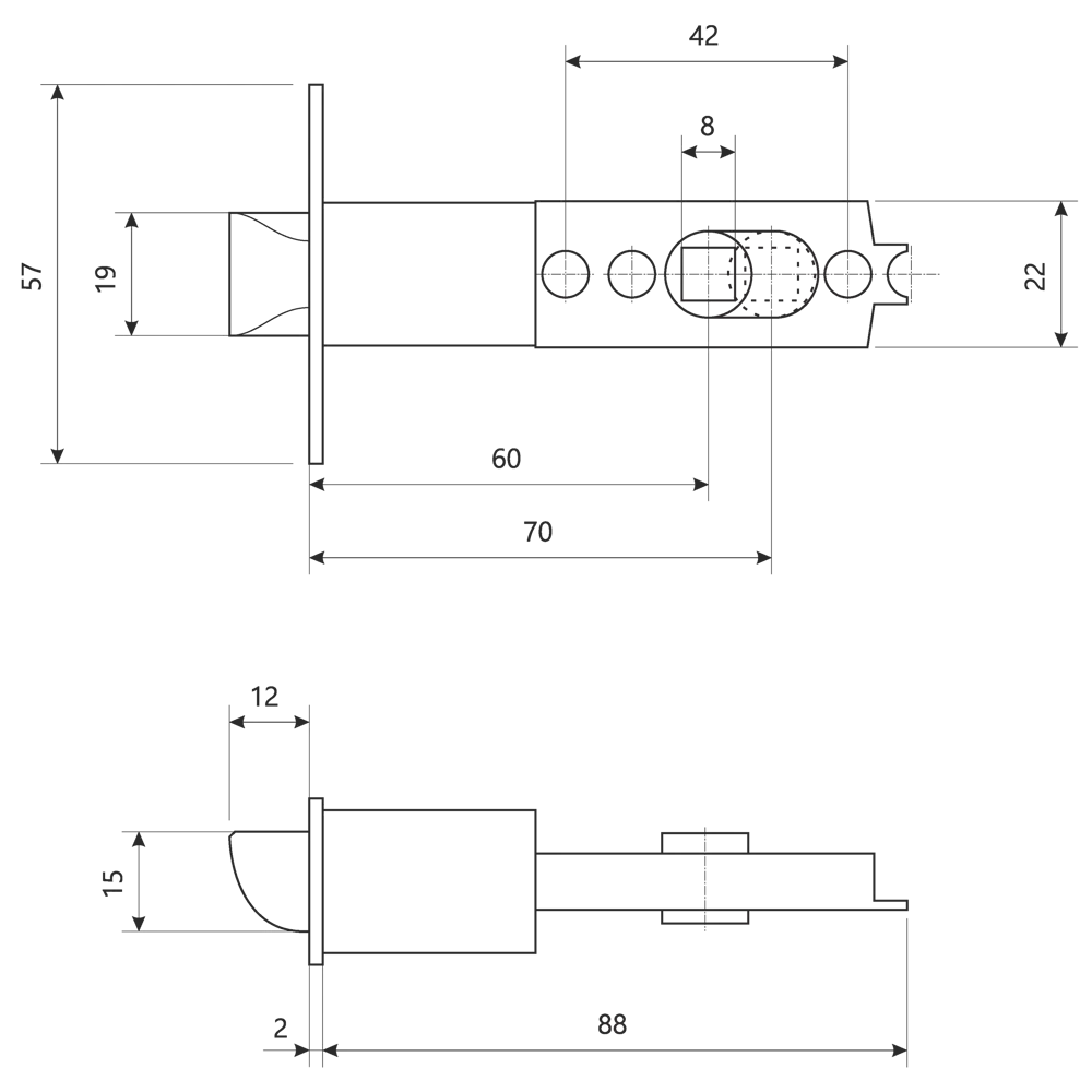 Ручка-защёлка Avers с фиксатором для межкомнатных дверей в бронзовом исполнении 82001740 STLM-0016928 - Вид №7