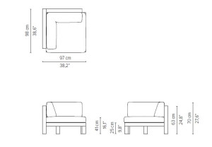 Угловой диван из ткани