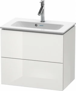 LC625602222 Тумбочка подвесная компакт L-Cube #LC6256 620 x 391 мм Белый глянцевый декор