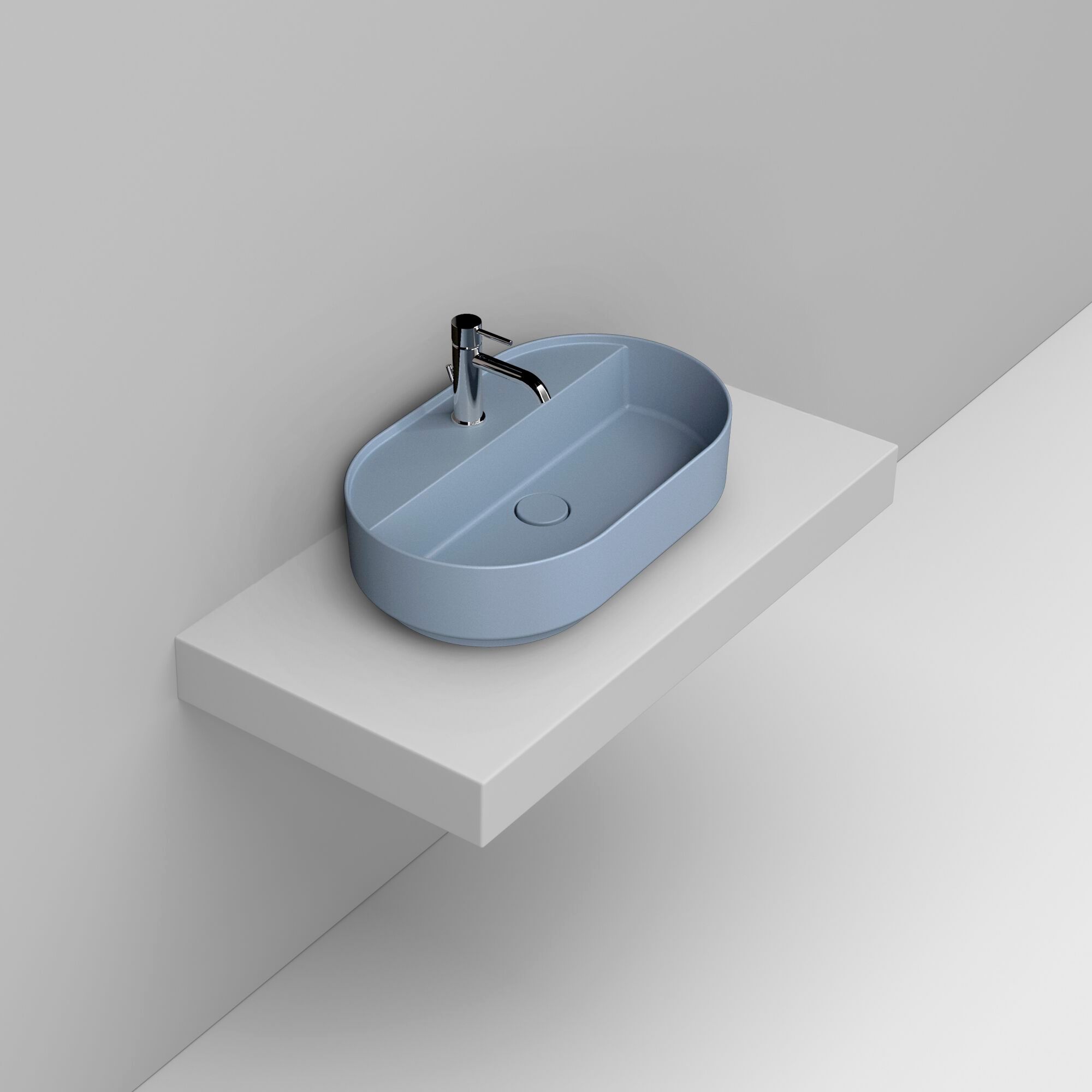 Керамическая столешница с одной овальной раковиной Ceramica Dolomite Noemi ARCH-00020644 - Вид №5