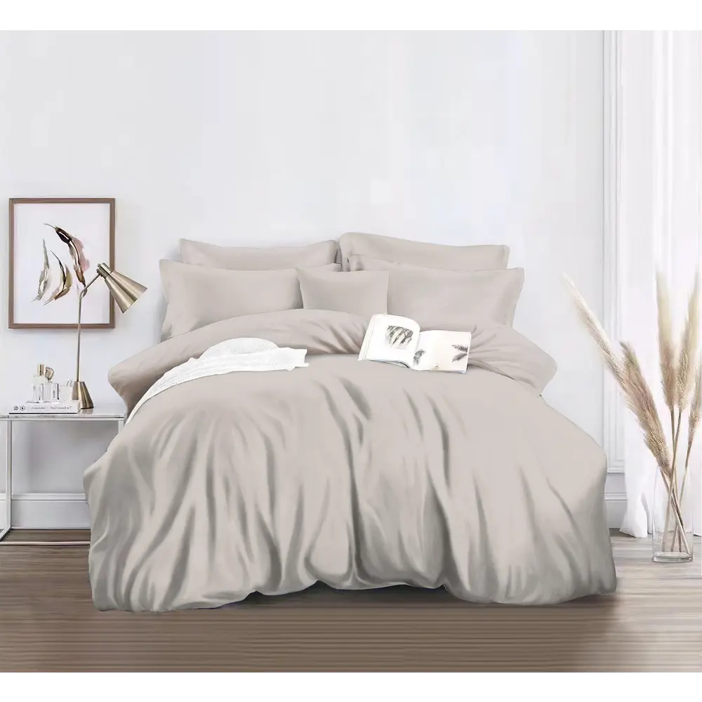 Комплект постельного белья НТК евро полисатин в нежном бежевом оттенке 89404961 STLM-1573417 - Вид №5