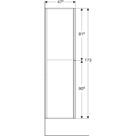500.638.01.2 Высокий шкафчик Geberit Acanto с двумя выдвижными ящиками Geberit  - Вид №4