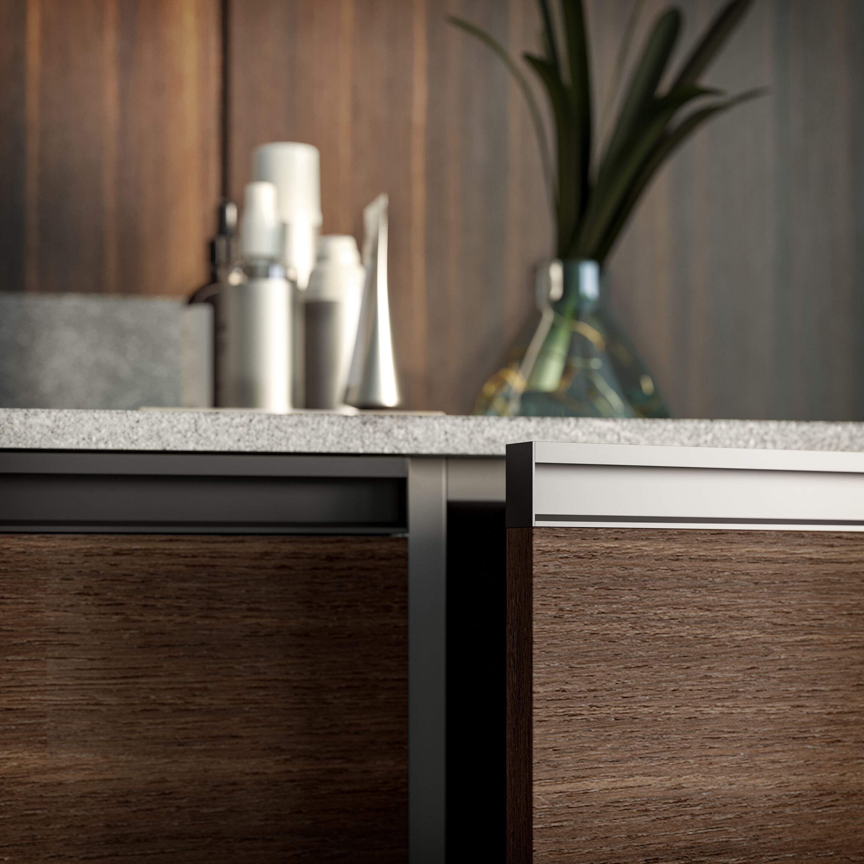 HPL подвесной одиночный умывальник с ящиками и зеркалом Birex Deep ARCH-00098485 - Вид №2