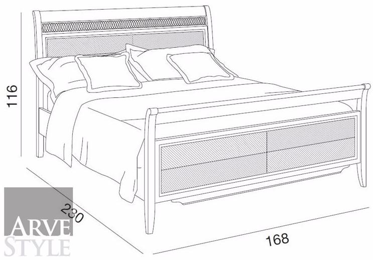 Arvestyle Двуспальная кровать из массива дерева Capri Sl-0219 - Вид №1