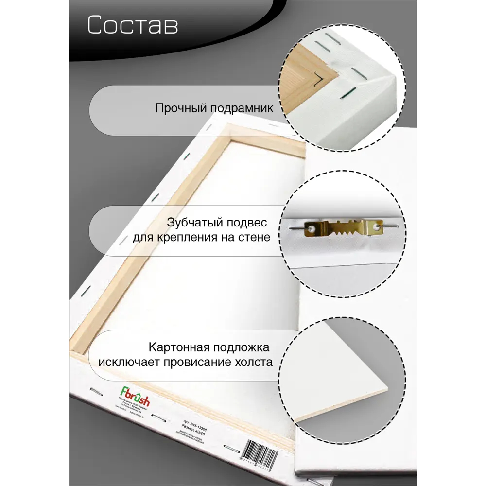 Картина на холсте Биба 40x50 см FBRUSH STLM-2033415 - Вид №8