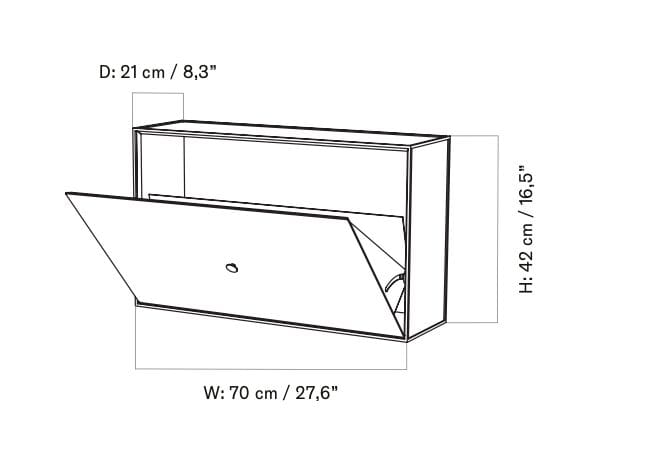 Алюминиевый и деревянный подвесной шкаф для обуви Audo Copenhagen рамка ARCH-00093529 - Вид №9