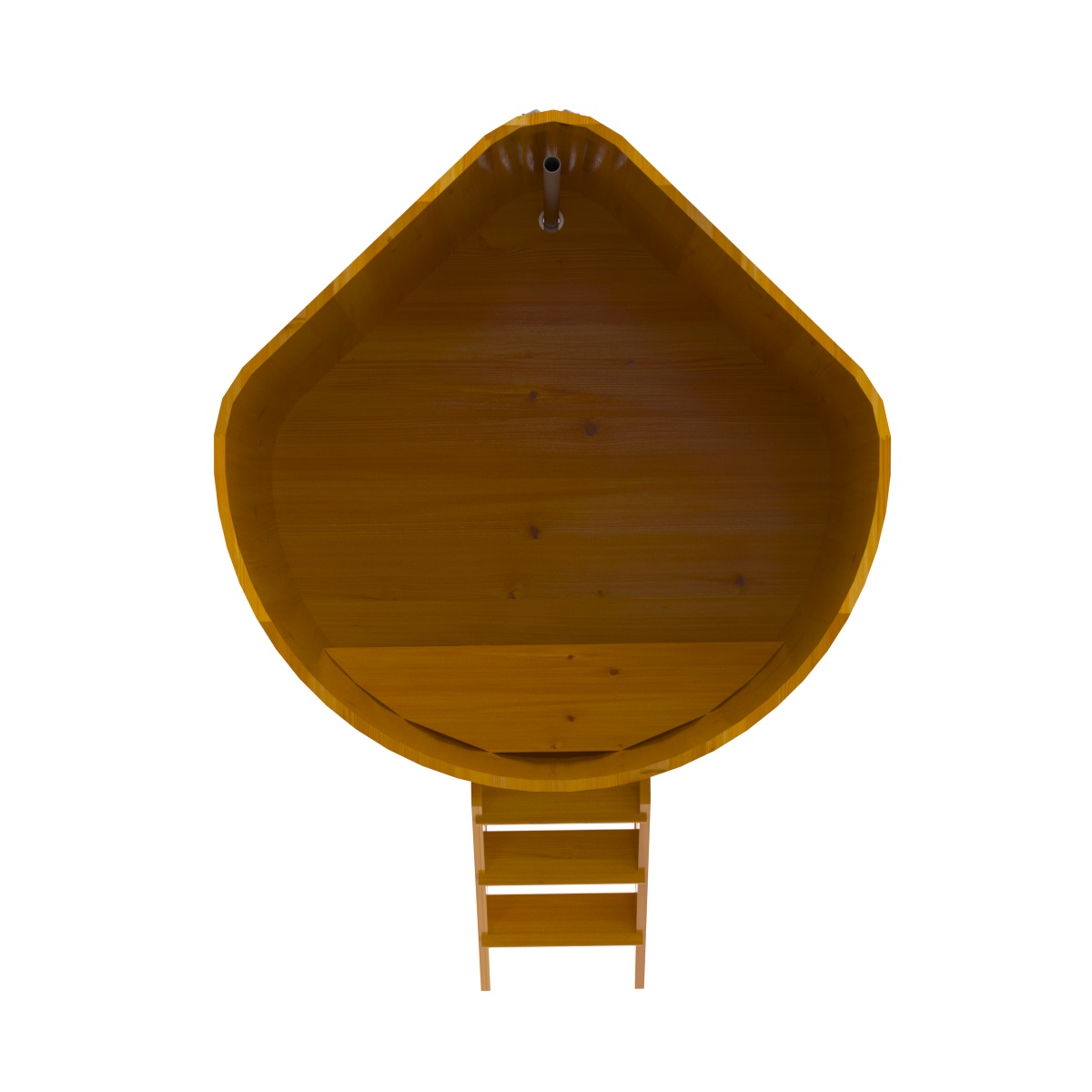 2324 Купель угловая из лиственницы Рустик 1,37х1,37х1,4 натуральная Alyarus  - Вид №5